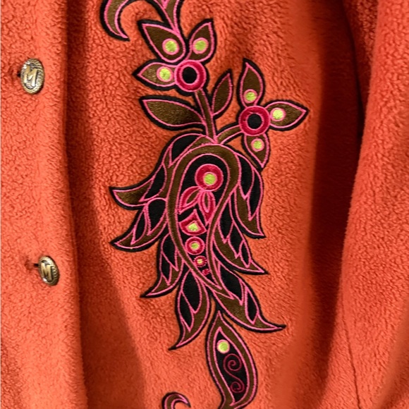 Bob Mackie Vibrant Orange Wearable Art Jacket - Picture 2 of 9
